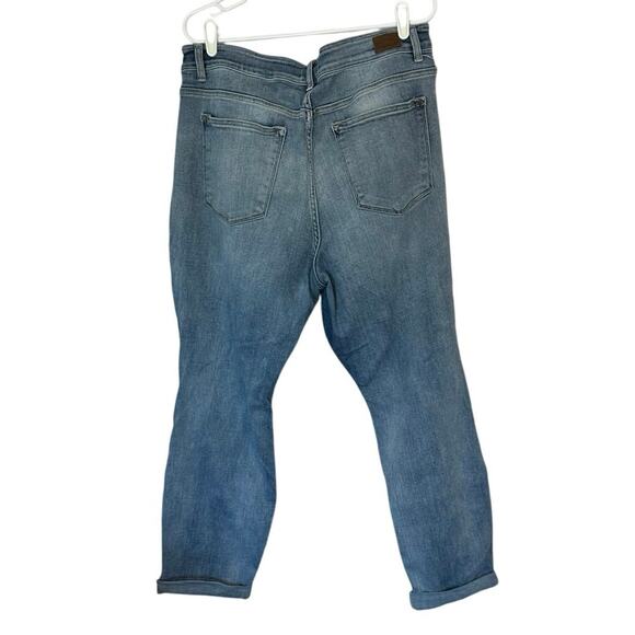 Judy Blue I’ll Be There For You Boyfriend Jeans Size 18W Cuffed Light Wash - Picture 2 of 8